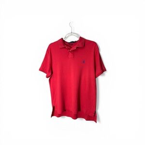Polo Ralph Lauren Custom Fit Size M Red Short Sleeve Polo 100% Cotton